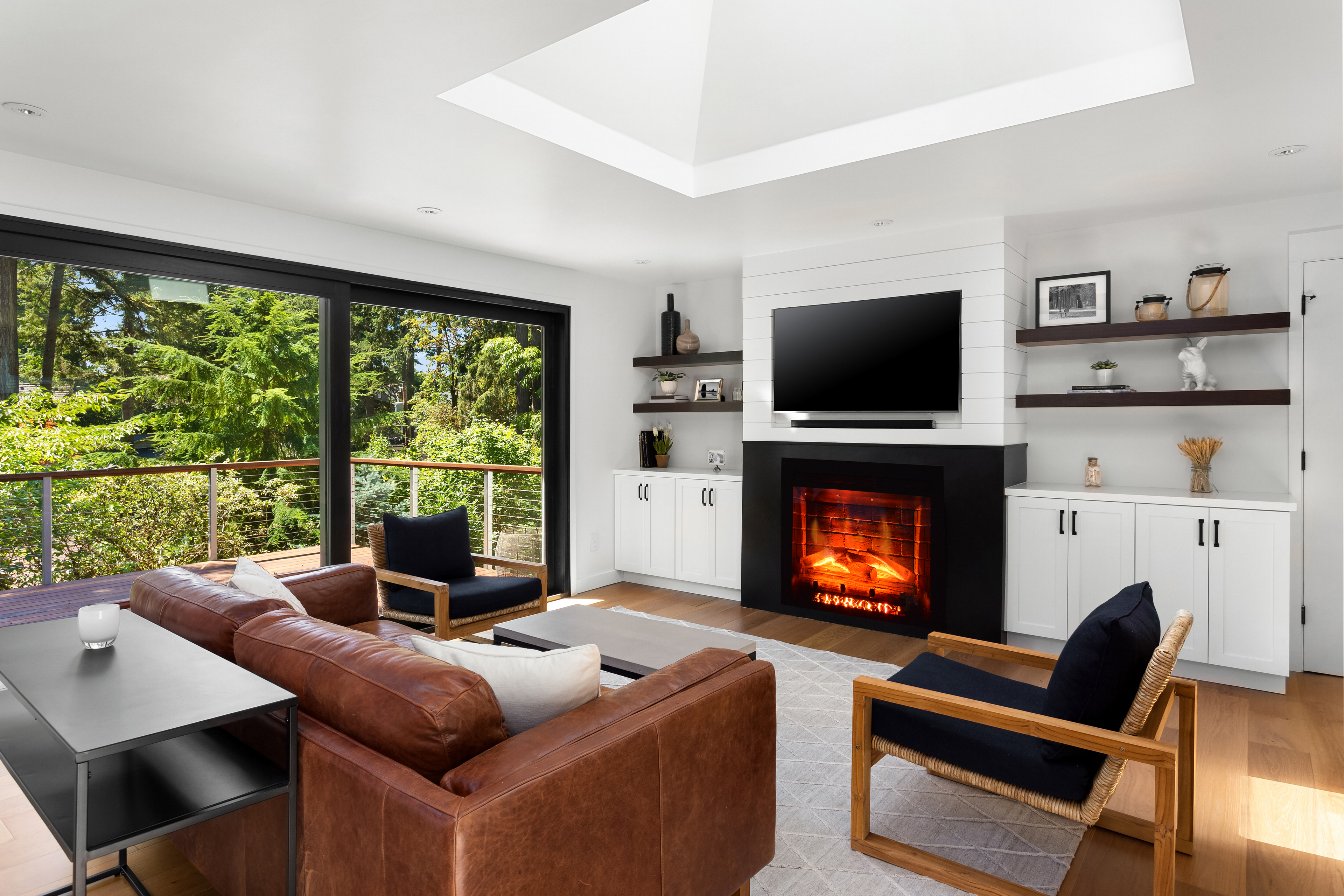 Classic Edition 33" WiFi Enabled Insert Electric Fireplace, Featuring Customizable Flame Speeds, Brightness, and Colors. Complete with Log and Grey Brick, plus a Fixed Trim included