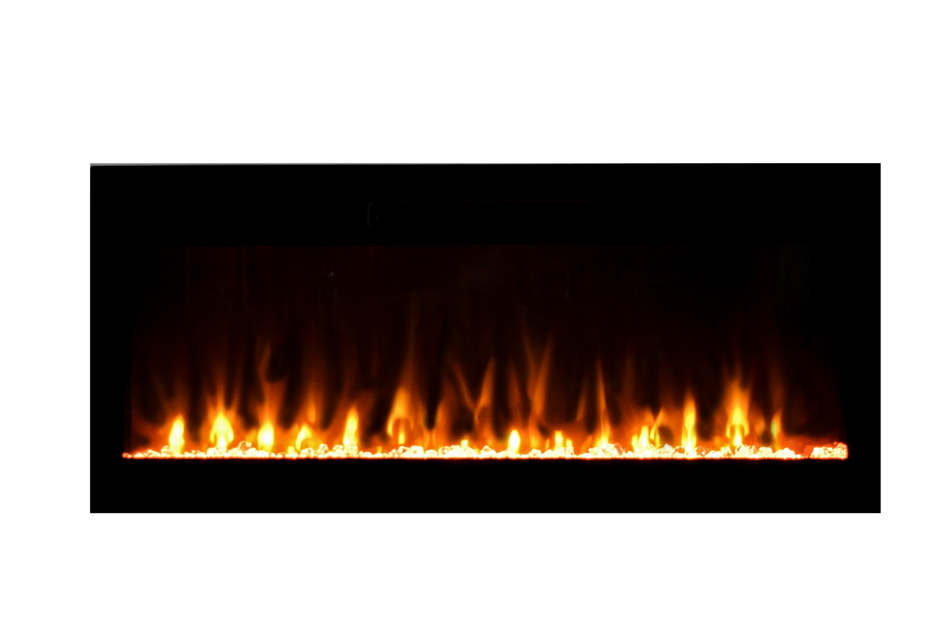 Evolution 42" WiFi Enabled Wall Mounted Electric Fireplace, Featuring Customizable Flame Speeds, Brightness, and Colors. Comes with Clear Glass Media and Full Functions Remote