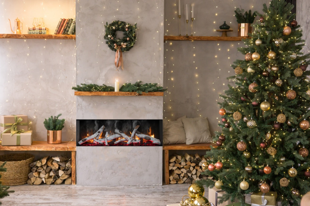 Amantii Signature 75" Indoor/Outdoor 3 Sided Built In Electric Fireplace, WiFi and Bluetooth Connectivity, Programmable Remote, Multi Speed Flame Motor, recommend to order 3 Optimyst ® Cassette 20 with this unit. Optional media kits sold separately