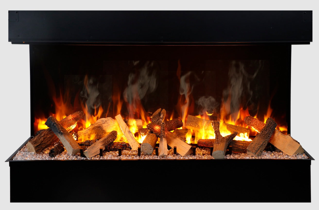 Amantii Signature 75" Indoor/Outdoor 3 Sided Built In Electric Fireplace, WiFi and Bluetooth Connectivity, Programmable Remote, Multi Speed Flame Motor, recommend to order 3 Optimyst ® Cassette 20 with this unit. Optional media kits sold separately