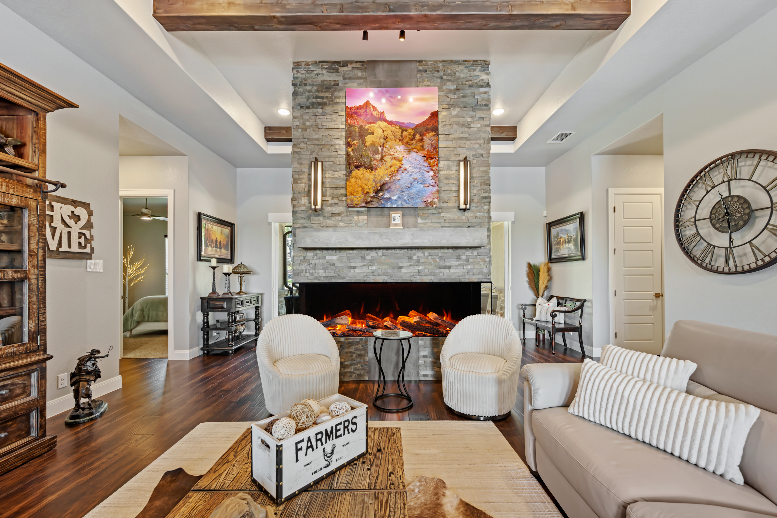 Fire & Ice LumaForest 63" Indoor only 3 Sided Built-In Smart Built-In Electric Fireplace, WiFi Enabled, Programmable Remote Control, Multi-Color Flames, Adjustable Flame Speeds, Comes with Split Log Set and Tray Media