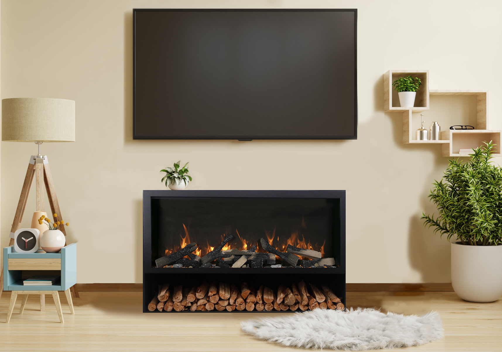 Contemporary Pedestal Display with Storage Compartment for TRD-26 - Blk Color