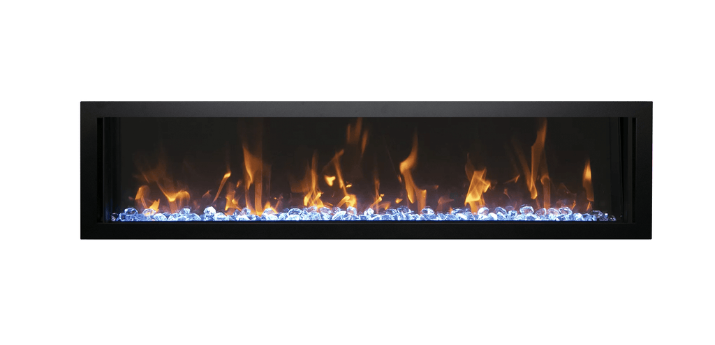 Symmetry Xtraslim Smart Electric  -50" WiFi Enabled Fireplace, Featuring a  MultiFunction  Remote Control, Multi Speed Flame Motor