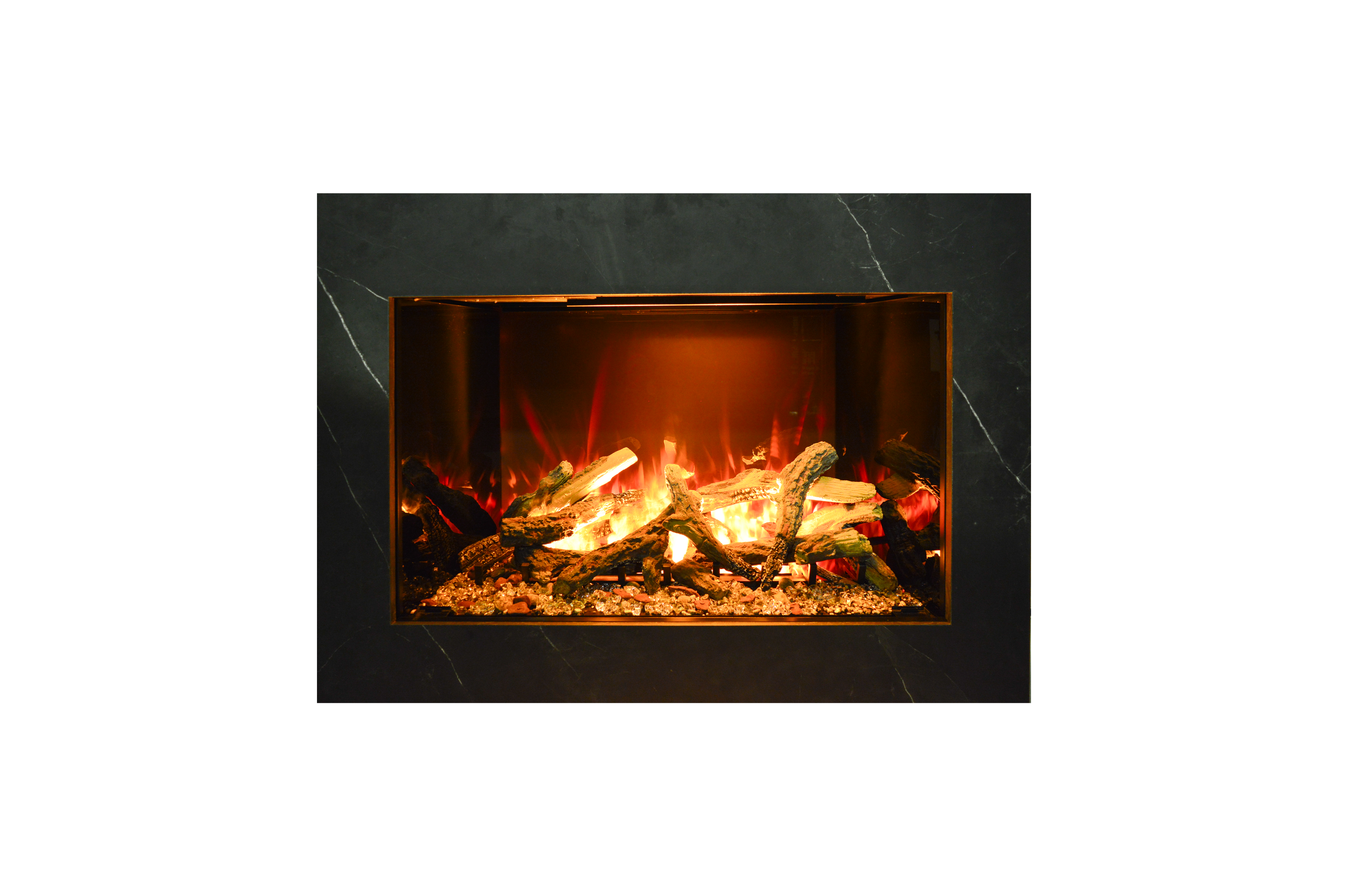 Amantii Signature 38" Built In Electric Fireplace with patented Optimyst technology by Dimplex, WiFi and Bluetooth Connectivity, Programmable Remote, Multi Speed Flame Motor, and a Selection of Media Options