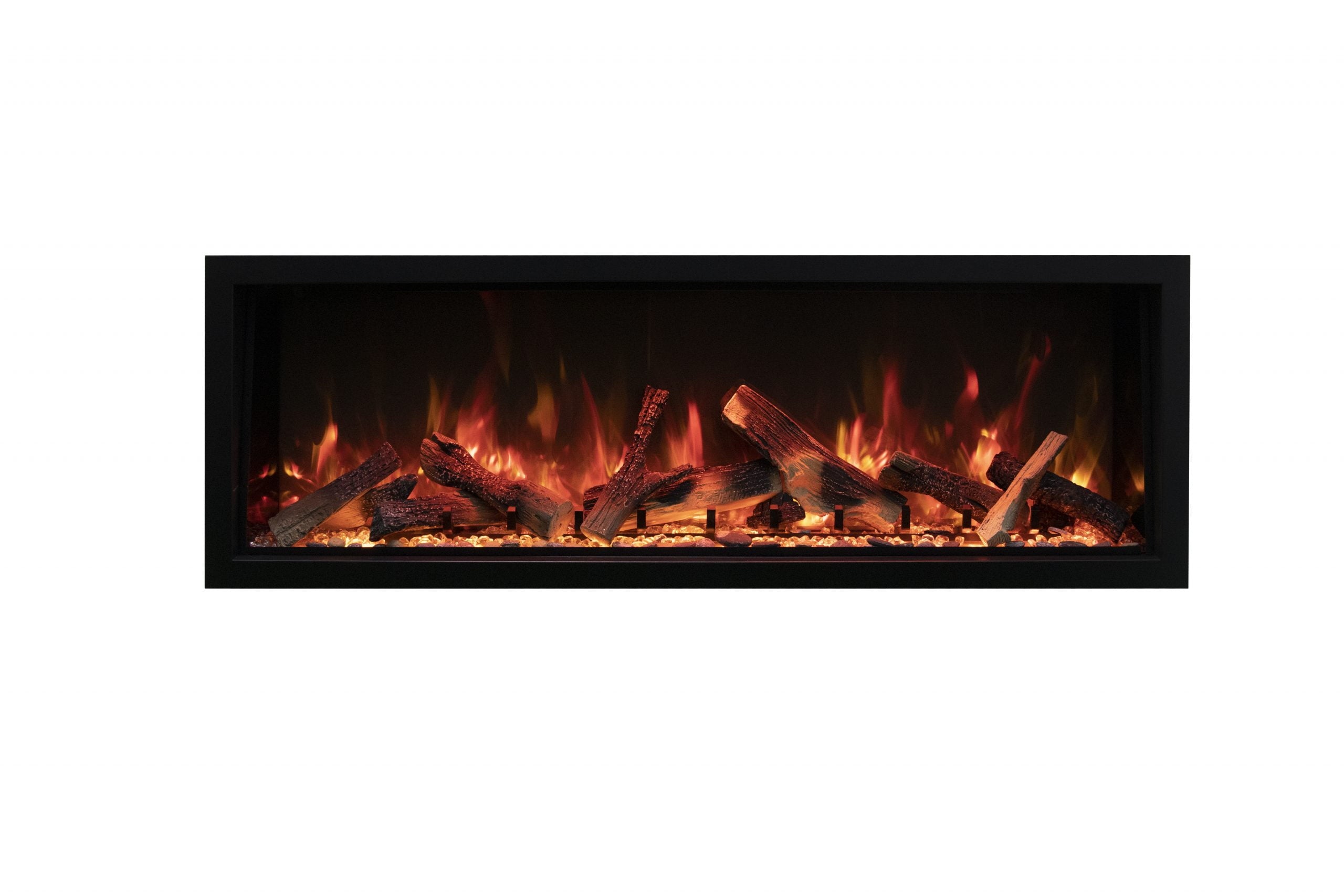 Symmetry Xtra Tall Smart Electric  100" Indoor / Outdoor WiFi Enabled Fireplace, Featuring a MultiFunction Remote Control , Multi Speed Flame Motor, and a Selection of Media Options