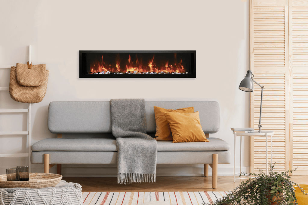 Symmetry Xtraslim Smart Electric  -50" WiFi Enabled Fireplace, Featuring a  MultiFunction  Remote Control, Multi Speed Flame Motor