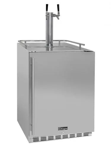 Kegco 24-Inch Dual Faucet Built-In Kegerator - Outdoor