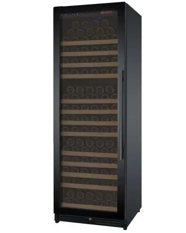Allavino 24" Wide FlexCount II Tru-Vino 177 Bottle Single Zone Black Left Hinge Wine Refrigerator