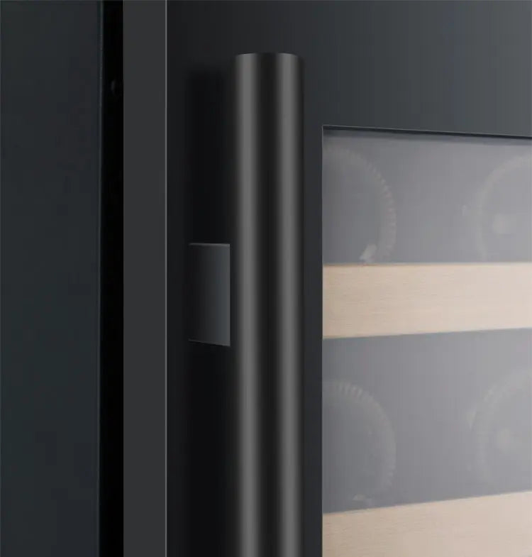 Allavino FlexCount Series 112 Bottle Four Zone Undercounter Side-by-Side Wine Refrigerators with Black Doors