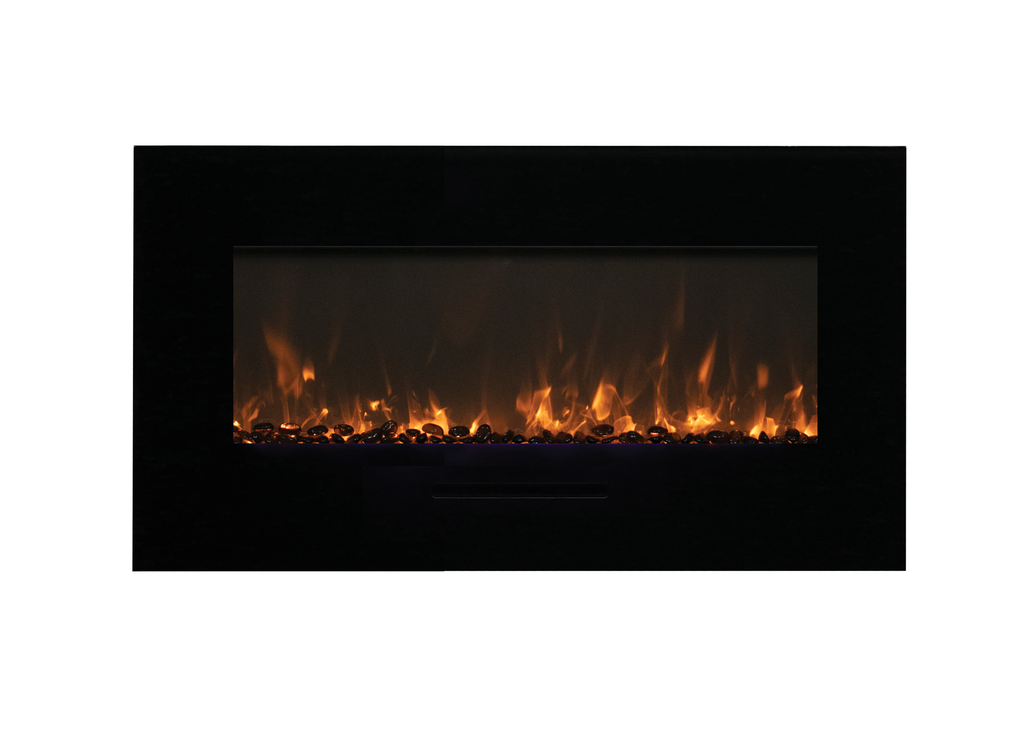 Wall Mount/ Flush Mount Smart Electric  26" Indoor / Outdoor WiFi Enabled Fireplace, Featuring a MultiFunction Remote Control , Multi Speed Flame Motor